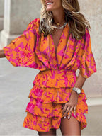 Irregular Bat Sleeve Dress