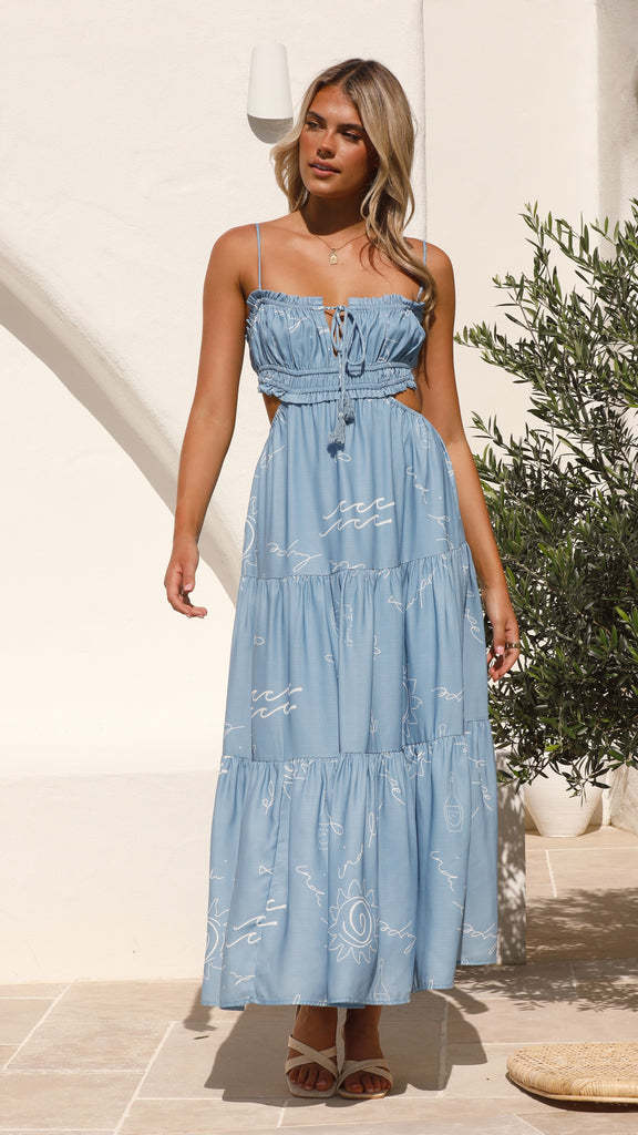 Murphy Maxi Dress Blue