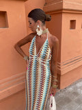 Sunweave Halter Threads Lace Dress