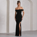 Showstopper Slit Dress Black
