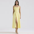 Sunflower Slit Dress Yellow