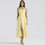 Sunflower Slit Dress Yellow