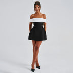 Dublin 2.0 Off Shoulder Mini dress Black