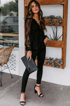Crazy About You Lace Long Sleeve Top - 2 Colors