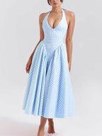 Naomi Exclusive Midi Dress with Deep V Neck Statement Occasion Edit