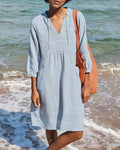 Tania Exclusive Solid Color Pocket Dress Elevated Occasion Wear