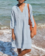 Tania Exclusive Solid Color Pocket Dress Elevated Occasion Wear