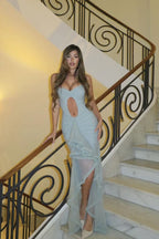 Amber - Cut - Out Ruffle Maxi Dress