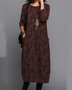 Deva Printed Long Sleeve Dress for Women Modern Trendy Look