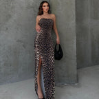 Severus Slit Dress Brown
