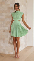Glorina Mini Dress Light Green