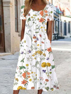 Casual Jersey Floral Maxi Dress
