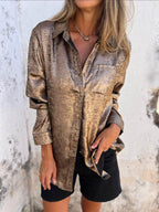 Gloss Stylish Lapel Shirt