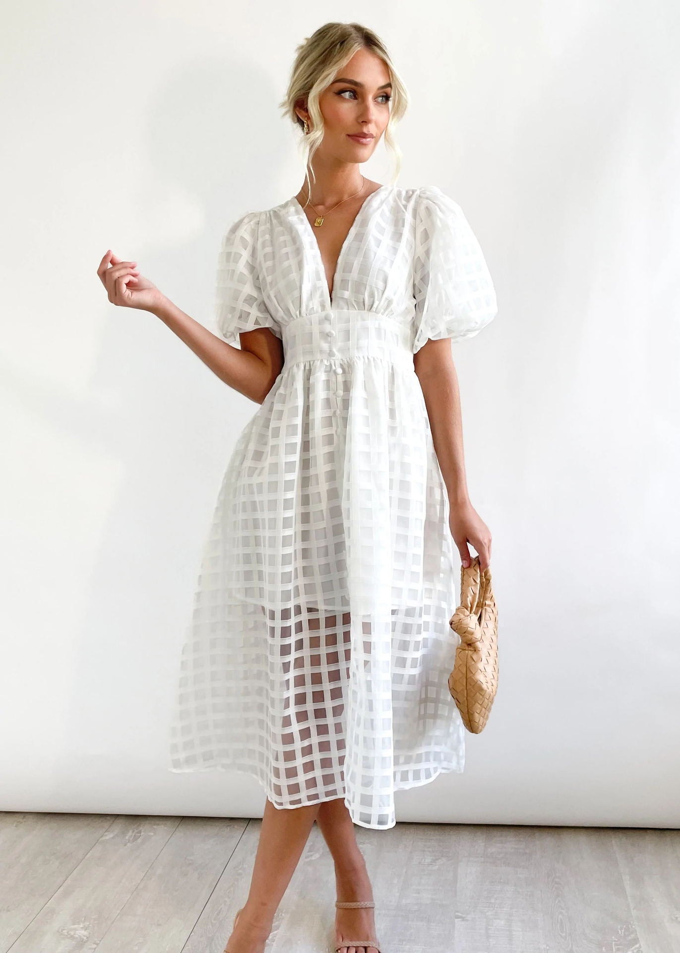 Paradise Midi Dress White