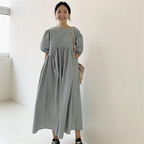 Elida Loose Dress with Puff Sleeves for Women Special Occasion Look