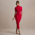 Deardorff Midi Dress Red