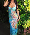 Sheer Embroidered Cutout Floral Dress