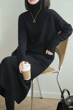 Iva Exclusive Knitted Sweater Dress Chic Silhouette Collection