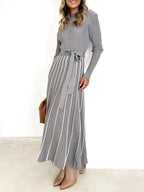 Iliana Timeless Long Sleeved Midi Dresses Chic Silhouette Collection