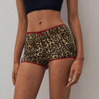Leopard Print Chic Casual Slim Bow Sexy Shorts
