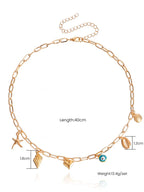 Spiral Shell Seastar Necklace