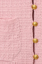 Elegant Knitted Short Sleeve Cropped Cardigan