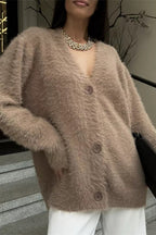 Plush V-Neck Cardigan
