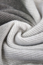 Grey Two-Tone Knit Sweater