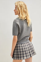 Ellison Grey Lapel Sweater