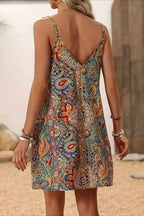 Boho Halter ALine Mini Dress