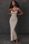 Sheer Lined Lace Trim Party Dress