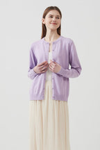 Cotton Round Neck Cardigan