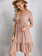 Malin Luxe V Neck Dress Chic Silhouette Collection