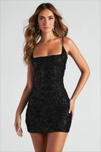 Sequin Cami Sexy Bodycon Slim Mini Sequin Dress