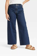 Women's High-Rise Sailor Wide Leg Ankle Jeans