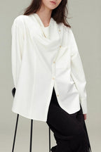 Vintage Relaxed Draped Neck Blouse