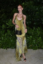 Sexy Leopard Print Two Way Wear Halter Maxi Dress