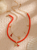 Tahiti Sunset Pearl Beach Necklace Gold