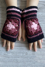 Four-leaf Clover Crochet Half-finger Gloves