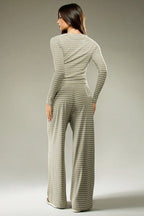 Stripe Button Cord Easy Two Piece Set