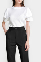 Ebrill Black Straight Leg Pants