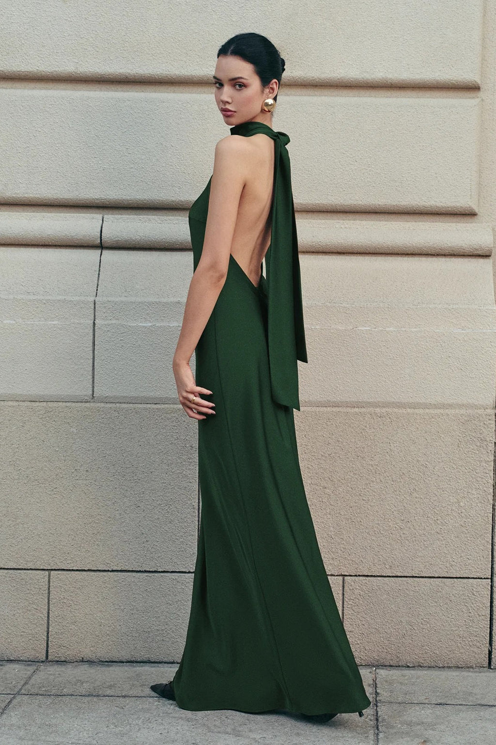 Halter Neck Backless Mermaid Prom Dress