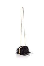 Ostrich feather chain crossbody bag
