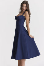 French Tie Waist ALine Slip Dress