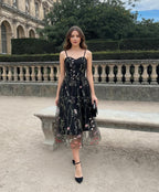 Party Mesh Flowered A Embroidery for Gown Line Summer