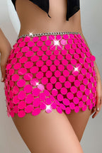 Sexy Sparkling Sequined Hollow Skirt