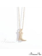 1pc Retro Punk Style Western Cowboy Boot Shaped Pendant Necklace,