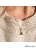 1pc Retro Punk Style Western Cowboy Boot Shaped Pendant Necklace,