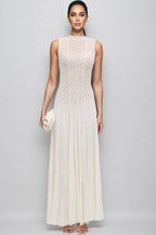 Lucas Solid Pointelle Sleeveless Maxi Dress