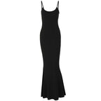 Casual Sleeveless High Waisted Slim Fit Camisole Long Dress
